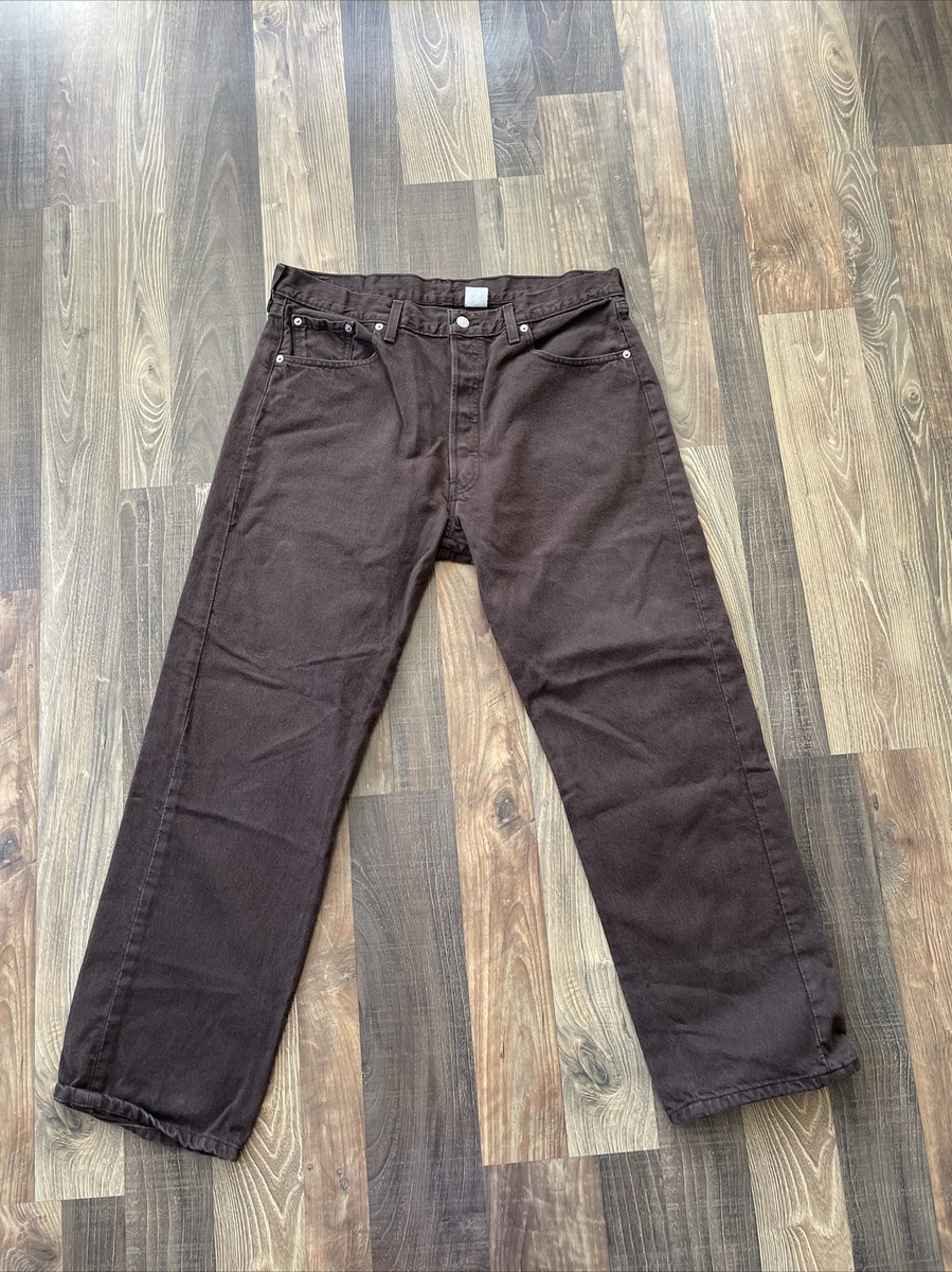 Dark brown levis 501 sales