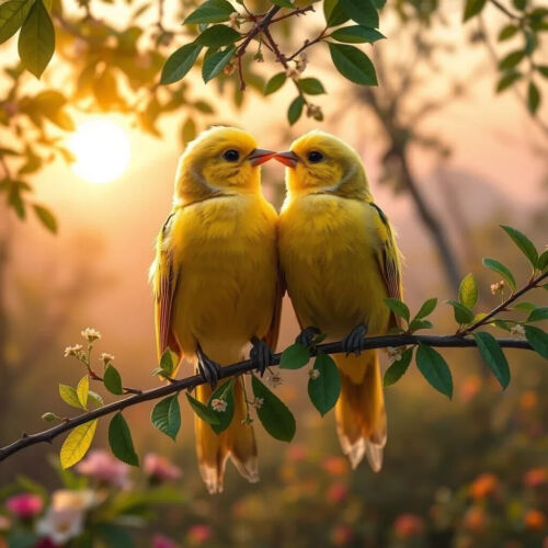 Digital Image Picture Photo PIC Wallpaper Background Canary Birds 2 - Picture 2 of 2