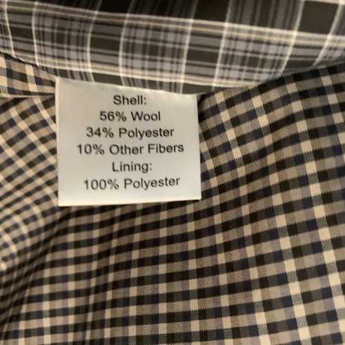 Joseph Abboud Wool Blazer Mens XL 46-48 Sport Coat Black Gray New NWT $200 - Picture 5 of 15