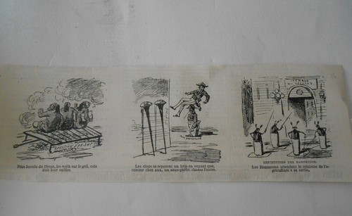 Vignette Caricature 1876 - Turcs plus besoin de Divan sur le gril Les Clous - Picture 1 of 3