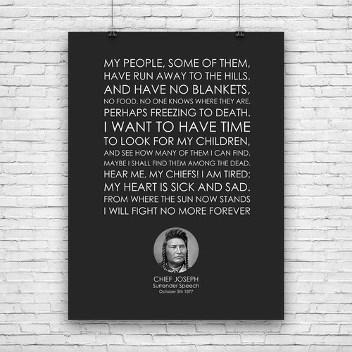 Chief Joseph, Surrender Speech, Poster, Art Print - Picture 1 of 2