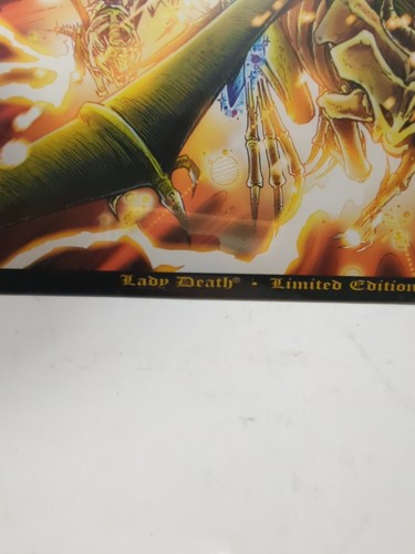 Lady Death Print - Riding a Dragon - Art by Steven Hughes 1997. Limited edition  - Picture 7 of 13