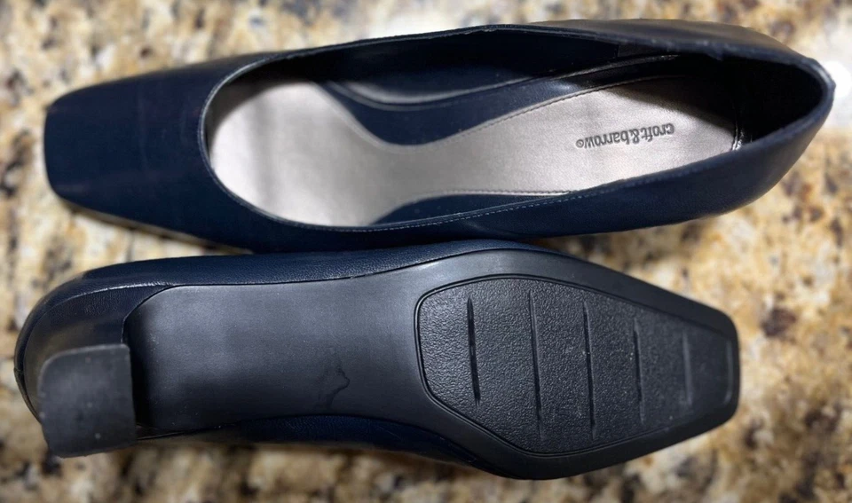 Zapatos de salón Croft & Barrow azul marino escarlata sin cordones para mujer talla 7M Foto 4 de 4