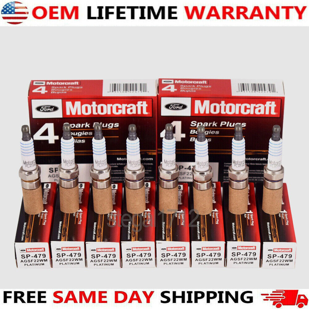Genuine OEM 8PCS SP479 Platinum Spark Plug For 1997-2003 F150 V8 4.6L 5.4L USA