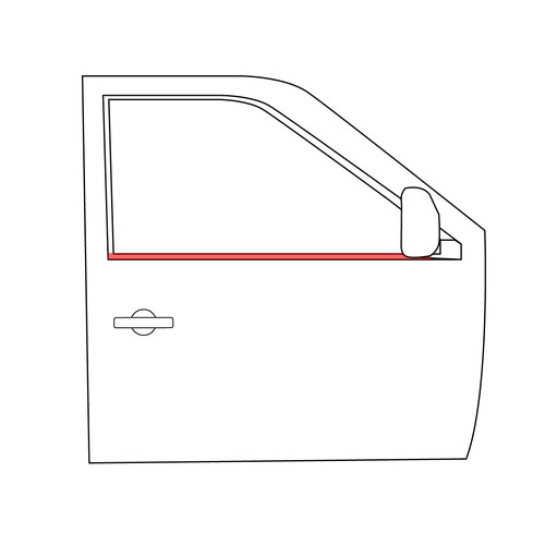 Front Lh Outer Weatherstrip Door Belt Glass Fits Ford Ranger Open Cab 2012 2015 - Picture 5 of 9