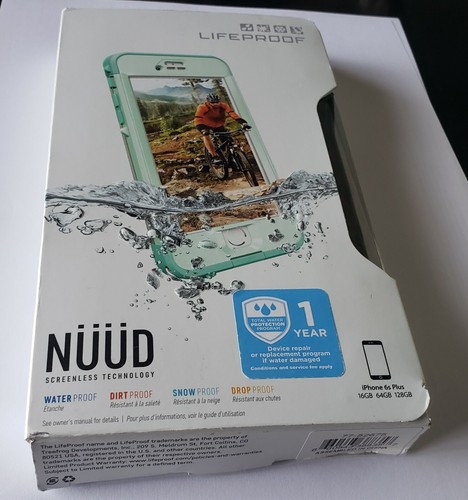 Unused LifeProof NUUD Screenless Waterproof Case for iPhone 6s Plus - TEAL - Picture 2 of 12