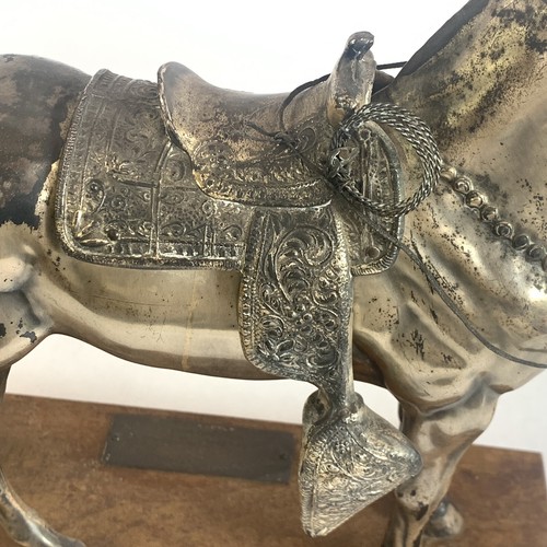 Seltene 1947 Conquistadores Del Cielo Big Horse Trophäe von Dodge LA versilbert - Bild 6 von 12