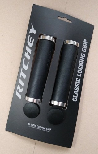 Ritchey Classic Locking Synthetic Leather Grips MTB Star Series Handlebar Black - Picture 1 of 2