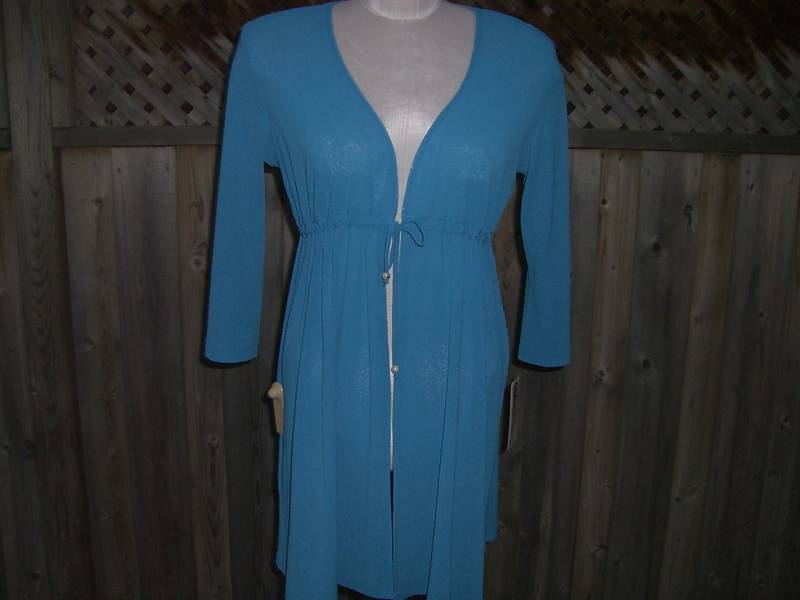 women Resort Open-Front Bold bluee Coverup Size Small women Resort Open-Front Bold bluee Coverup Size Small