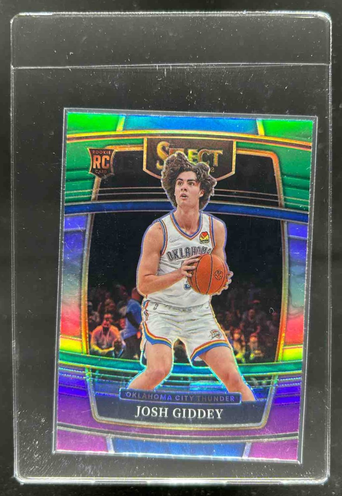 2021-22 Select Josh Giddey RC Green White Purple Prizms Concourse #58 Thunder