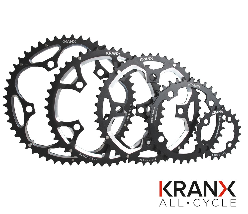 Кольцо цепи из сплава KranX 130BCD черного цвета - 53T с ЧПУ