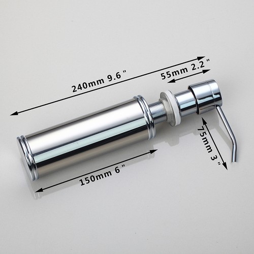 1 Stück Neu Seifenspender Küche/Spüle Edelstahl Lotion Shampoo Flüssigkeit Pumpe - Bild 2 von 7