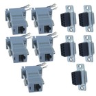 5 pack DB9 9 Pin RS232 Serial Port Female to RJ45 Female Network Adapter 8P8C R