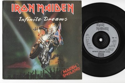 IRON MAIDEN * Infinite Dreams * 1989 UK 7'' LIVE 45 * HEAVY METAL * NWOBHM *