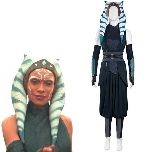 Star Wars Ahsoka Tano Mandalorian Cosplay Jedi Costume Outfit Halloween Carnival - Bild 7 von 106