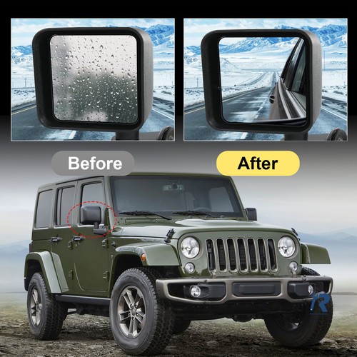 Side View Mirror Set Left Right For Jeep Wrangler 2007-2017 Wrangler JK 2018 - Picture 6 of 21