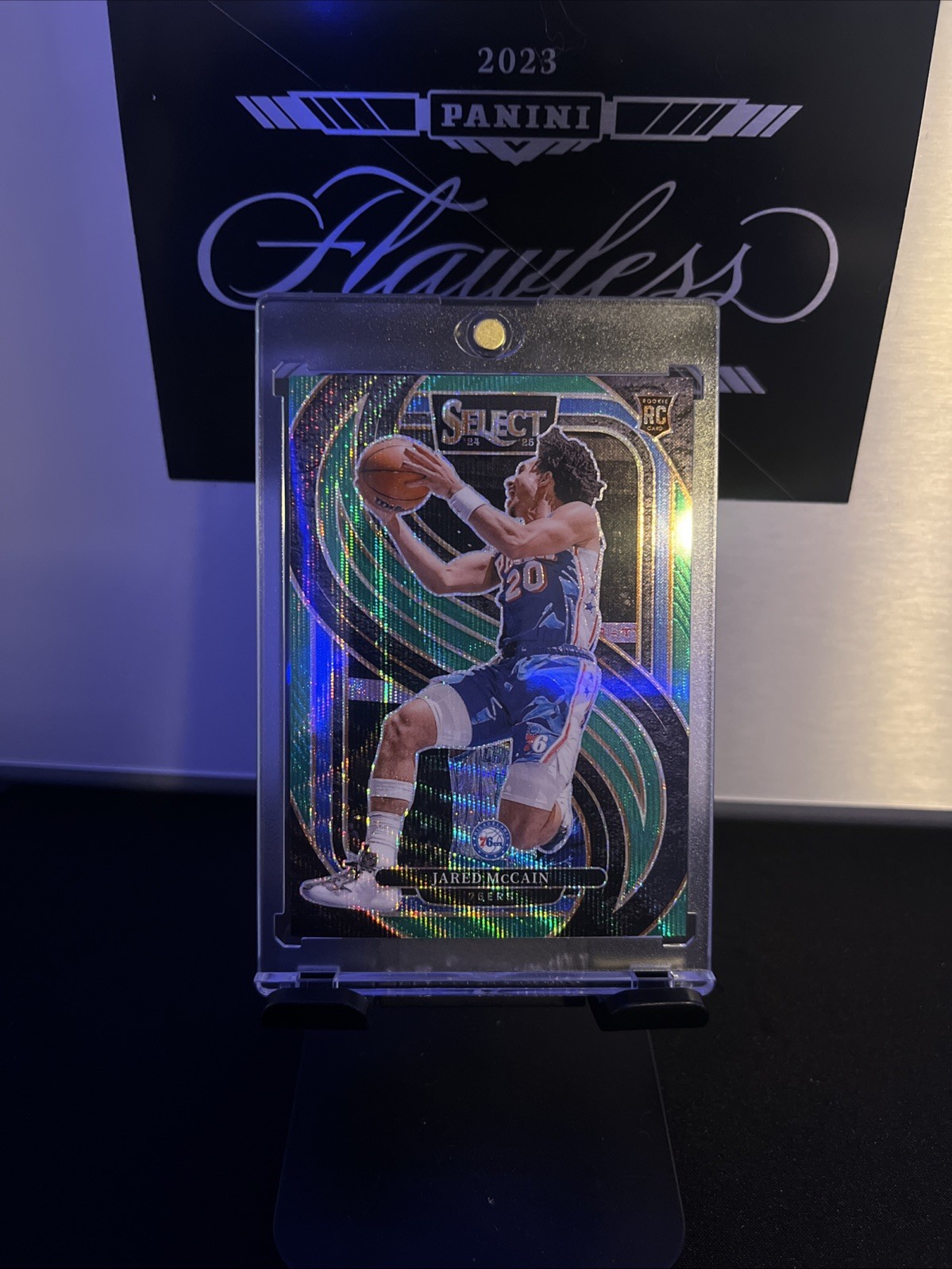 2024-25 Panini Select Jared McCain #184 RC Rookie Premier Green Wave /50