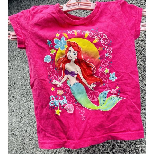 Ariel Little Mermaid Shirt Princess DisneyStore Girls XXS2/3 Multicolor - Picture 9 of 9