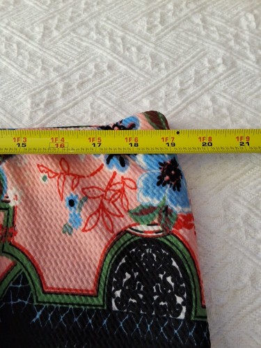 Boho Midi Rock Pull On Stretchy Waist - Gr. 2X Asiatisches Blumenmuster Strand Sum - Bild 4 von 6