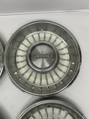 4 Vtg OEM 1962 Cadillac Fleetwood DeVille ElDorado Hubcap Wheel Cover 16" White - Picture 5 of 22