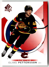 2024-25 Upper Deck SP Authentic NHL No. 15 Elias Pettersson Red Parallel