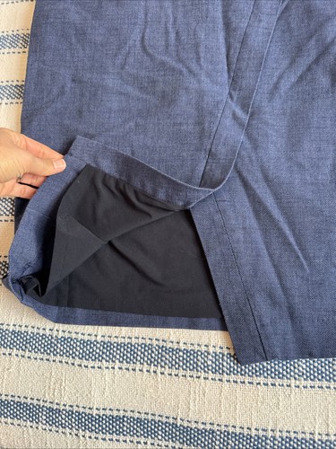Loft 12 Skirt Tulip Hem Blue Lined Pockets - Picture 2 of 5