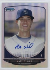 2013 Bowman Chrome Prospects Refractor 341/500 Matt Wisler #BCA-MWI Auto 0l2