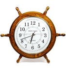 Time's Wall Clock | Nautical Pirate's Ship Wheel | Premium Craft Gift 18"