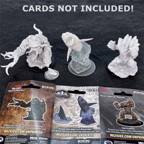 3 Stück Dungeons & Dragon Miniaturen Hai Erde Elementar D&D Brettspiel Figur - Bild 1 von 6
