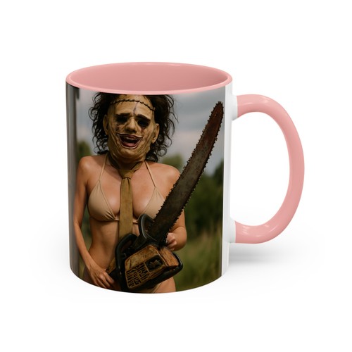 Texas Chainsaw Sexy Woman In a Bikini Coffee Cup Mug Halloween Horror Hot Funny! - Picture 75 of 79