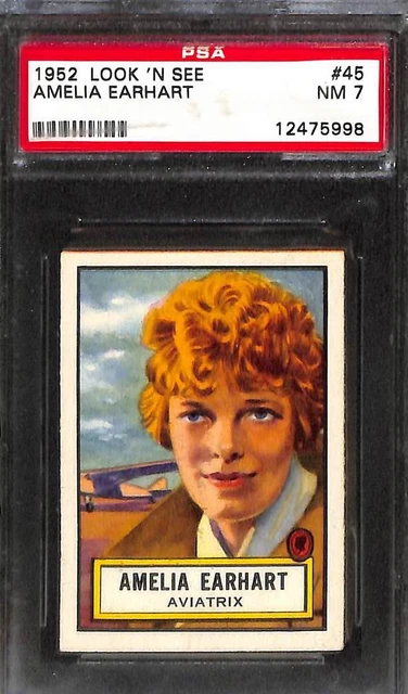 1952 Topps Look N See #45 AMELIA EARHART PSA 7 NM 12475998