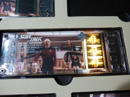 RARE Star Trek TNG Film Cells: 5 slide collection set & Hanging Wall Display - Picture 4 of 9