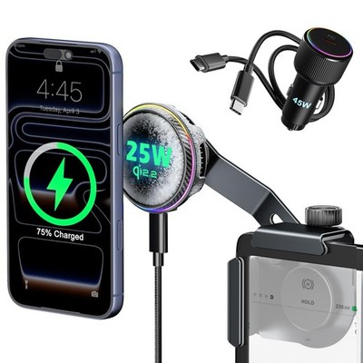 CloudValley Qi2.2 25W Wireless Charger Phone Mount for Tesla Model Y/3 silver 