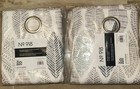 No 918 Lichtenberg  Leaf Print Semi-Sheer Grommet 2 Curtain Panels - 40”X 84”.