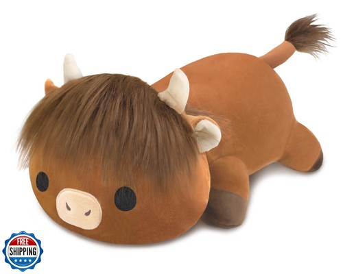 TOYSYM Weighted Stuffed Animals, 1.6 lbs Highland Cow Stuffed Animal with Wei