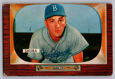 1955 BOWMAN #66 GEORGE SHUBA BROOKLYN DODGERS