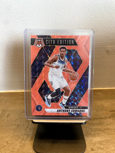 2024-25 NBA Panini Mosaic Anthony Edwards Red Fluorescent City Edition #279 /75 