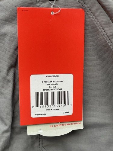 NEW The North Face Shorts Girls XL 18 Gray Cargo Nylon Adjustable Waist Hiking - Picture 7 of 8