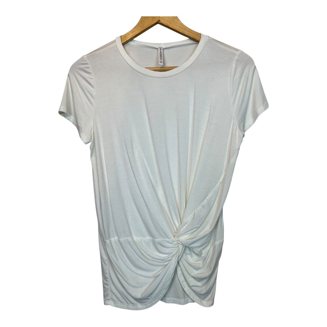 Lulus White Blouse Shirt Top Medium Basic Neutral… - image 1