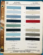 1963 Dodge Dart, Custom , 880, Polara Paint Chips, Ditzler PPG