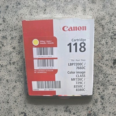 Canon Genuine 118 Yellow Toner Cartridge Compatible with MF720 Series,