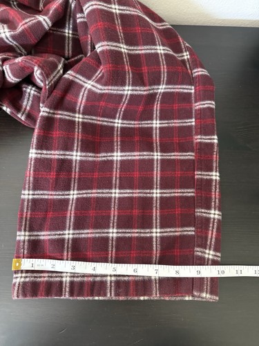 Abercrombie & Fitch Flannel Pajama Pants Men Sz M Red Plaid Drawstring Sleepwear - Picture 14 of 14