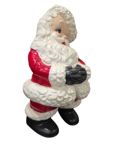 Vintage Atlantic Form 14" zwinkernder Weihnachtsmann Keramik Figur 70er Weihnachten - Bild 5 von 11