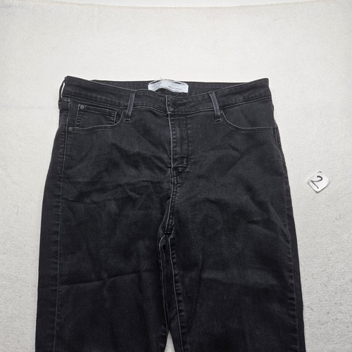 Levi Strauss Signature Mid Rise Boot Cut Black Denim Jeans Adult Women's 14 - Picture 2 of 11