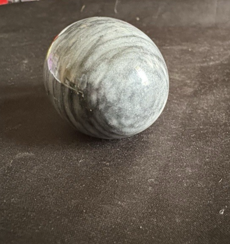CRYSTAL / GEMSTONE: THUNDER EGG SMOOTH WHITE BLACK AND GREY AGATE - Picture 7 of 8