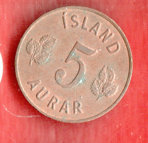 ICELAND 5 AURAR 1965
