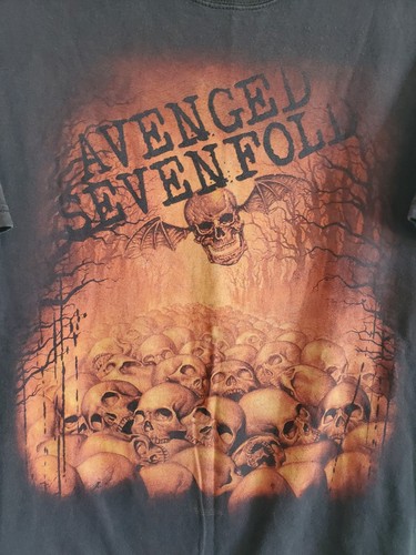 Vintage Avenged Sevenfold Band T shirt Dead Skulls & Bat print Mens Large - Picture 4 of 7