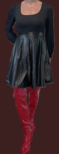 Neues sehr schönes sexy Leder Skater Kleid Gr. L 40/42 - Bild 8 von 11