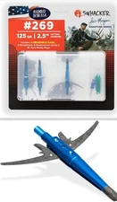 Swhacker Levi Morgan 125 Grain Mechanical Broadhead - Blue