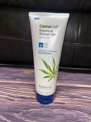Andalou Naturals CannaCell Botanical Shower Gel Joyful Rosemary + Lemon Balm 8oz